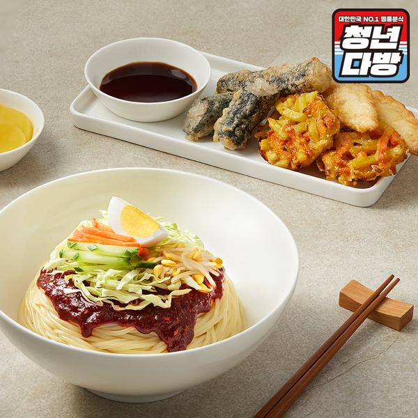 [청년다방] 매콤쫄면과 모둠튀김