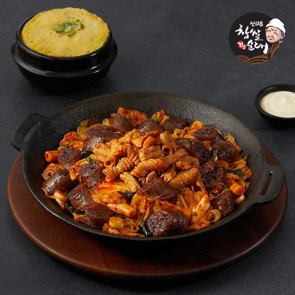 [신의주찹쌀순대] 매콤양념 쫄순대 곱창볶음